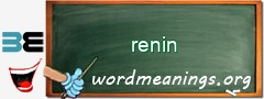 WordMeaning blackboard for renin